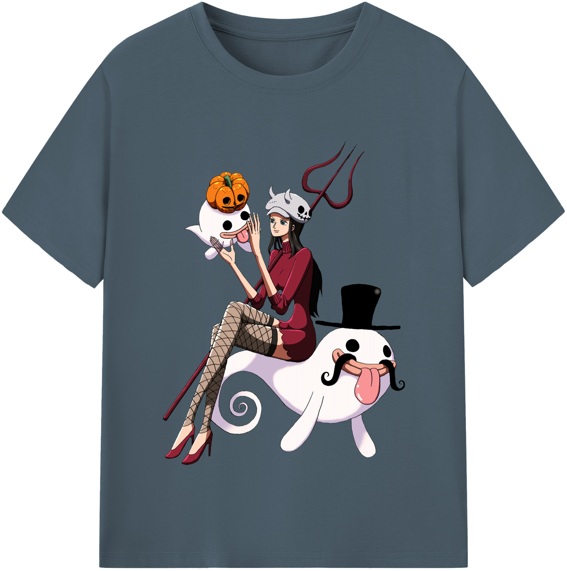 ワンピース ニコ・ロビン ONE PIECE Nico Robin 綿100％半袖Tシャツ（フロントプリント）